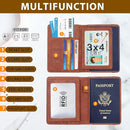 Melsbrinna Rfid Passport Holder for Travel women/Men, Cute Passport Wallet Rfid Blocking Card Slots, Rfid Passport Cover/CaseTravel Wallet, Passport Book Holder (1, Brown1) by TinyTreasures Baby Boutique