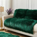AMTOVO Faux Fur Sheepskin Rug for Living Room, 4 x 6 ft Dark Green Fluffy Area Rug for Bedroom, Playroom, Luxury Room Decor, Rectangle by CozyNest Decor