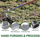 Garden Hoe, Weeding Tool, Full Stainless Steel Hollow Hoe, Heavy Duty,Sharp Hardened Hand Hoe for Gardening, Backyard Weeding, Loosening, Farm Planting by GreenHaven Gardens