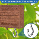 Magnetic Knife Holder for Wall, Magnetic Knife Strip No Drilling 20 Inch, Walnut Wood Magnet knife holder strip with 2 Hooks, Powerful Magnet Knife rack for Kitchen Utensils, Knives and Tools by CozyNest Decor