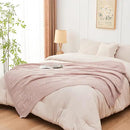 CozeCube Check Knit Throw Blanket, Pink Checkered Throw for Couch, Decorative Christmas Soft Cozy Warm Knitted Blanket for Bed Sofa Living Room, 50"X60" by CozyNest Decor