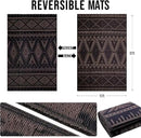 OLANLY Outdoor Rug Waterproof 5x8 ft, Reversible Outdoor Plastic Straw Rug, Boho Patio Rug, Indoor Outdoor Carpet, RV Mat Outside for Patio, Camp, Picnic, Balcony, Deck, Backyard, Black & Brown by GreenHaven Gardens
