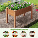 Giantex Raised Garden Bed, Elevated Wood Planter Box with Protective Liner and Drain Hole, Gardening Planter Raised Bed for Planting Vegetables Flowers Succulents Herbs, 49" Lx23 Wx30 H by GreenHaven Gardens