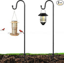 XDW-GIFTS Bird Feeder Pole for Outdoor, 2-Pack 92 Inch Shepherds Hooks Heavy Duty Garden Pole for Hanging Plant Basket, Solar Light Lanterns, Garden Plant Hanger Stands with 5 Base Prongs by GreenHaven Gardens