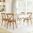 EMMA + OLIVER 2-Pack Light Brown X-Back Chair