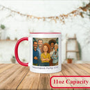 Personalized Coffee Mug, Custom Photo Caricature Gift, Funny Customized Coffee Gift for Men & Women, Custom Mugs with Pictures, Red 11oz Customized Ceramic Tea Cup by TinyTreasures Baby Boutique