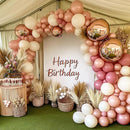 RUBFAC 129pcs Retro Pink Balloons Different Sizes 18 12 10 5 Inch, Latex Blush Balloon Garland Arch Kit for Valentine's Day Birthday Baby Shower Wedding Princess Boho Theme Party Decoration by TinyTreasures Baby Boutique