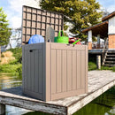 31 Gallon Waterproof Outdoor Storage Box,Resin Deck Box,Lockable Outside Storage Box Container for Patio Furniure,Garden Tools (31 Gallon,Grey) by GreenHaven Gardens