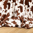 RYNGHIPY Cow Print Blanket for Sofa Couch Double Sided Flannel Animal Design Brown Throw Blanket (Brown, 63''x79'') by CozyNest Decor
