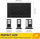 JSEI Dirt Trapper Door Mat 20"x32", Non-Slip Washable Entryway Mats, Dog Door Mat, Stain Resistant and Absorbent Floor Mats, Low Profile Welcome Mat for Front Back Door, Black by CozyNest Decor