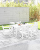 Patio Dining Chair Set of 2, HDPE Outdoor Dining Chair, Ergonomic HDPE Dining Chairs with Deep Seating, All Weather Outdoor Chairs Furniture for Backyard, Deck, Garden, Poolside, Pearl by CozyNest Decor
