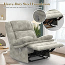 Recliner Chair for Adults, Oversized Manual Pull Tab Reclining Chair, 2-Tier Cushions, Minimalist Style Single Sofa for Living Room, RV (Polished Microfiber) by CozyNest Decor