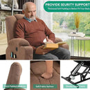 VIVIJASON Power Lift Chair Electric Recliner for Elderly Heated Vibration Massage Fabric Recliner Chair with 2 Remote Controls, Cup Holders, Side Pockets & USB Ports for Living Room (Coffee) by CozyNest Decor