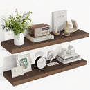 36 Inch Floating Shelves, 36"x9.25"x1.5" Inch Deep Floating Shelves for Wall, Wooden Shelves for Bathroom, Bedroom, Living Room, Walnut by CozyNest Decor