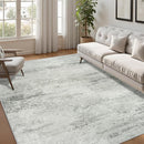 5x7 Area Rugs for Lliving Room Bedroom, Abstract Washable Rugs with Non-Slip Backing, Stain Resistant Thin Carpet for Dorm Dining Room Table Nursery Indoor Home Office-Gray by TinyTreasures Baby Boutique