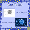 965 PCS Glow in The Dark Stars and Moon for Ceiling, Luminous Stars and Planet Wall Decals, Kids Room Decor, Glowing Galaxy Wall Stickers for Nursery Decorations (Blue) by TinyTreasures Baby Boutique