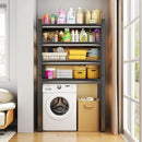 Over Washer and Dryer Storage Shelves,5 Tiers Laundry Room Standing Shelf,Adjustable Metal Shelving Unit,Space Saving Shelf, 63" H x 31.5" W x 15.7" D, Black by CozyNest Decor