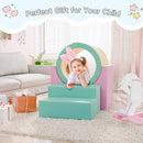 Tunnel/Ramps Foam Climber, Climb & Crawl Foam Activity Play Set for Toddlers and Kids, Safe Indoor Crawling Gym Equipment for,Infant,Baby Waterproof Easy to Clean (Pink) by TinyTreasures Baby Boutique