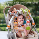 TUMAMA Baby Activity Arch with Bear Spiral Toy, Clips Adjustable and Detachable Sensory Stimulating Hanging Toys Baby Toys 0-3 3-6 Months, Newborn Strollers Bassinets Crib Carseat Toy by TinyTreasures Baby Boutique