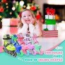 2PM SPORTS Inline Skates with Light Up Wheels, Roller Skates Blades for Boys Girls Kids Ages 5-8 8-12 4-6 6-12, Size Adjustable Beginner Blades Roller Skates by TinyTreasures Baby Boutique