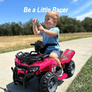 Kids ATV 4 Wheeler, 6V Ride-On Toy for Toddlers Boys & Girls with Music, Forward & Reverse - Rose Pink by TinyTreasures Baby Boutique