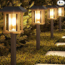 XMCOSY+ Solar Pathway Lights Outdoor, 25 LM LED Garden Lights with Seed Glass, 2-Tone/Colour, Waterproof Solar Powered Decorative Lighting for Yard Landscape Driveway Walkway (Warm White) by CozyNest Decor