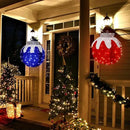 BRIGHTDECK 2 Pcs Outdoor Christmas Ornaments, Lighted Pop-Up Outdoor Holiday Ball Decoration with 80 LED Lights, 8 Light Modes, Lighted Collapsible Holiday Decorations for Yard, Home (RedBlue) by CozyNest Decor