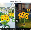4 Pack Solar Sunflower Garden Lights 24 Vibrant Sunflowers LED Outdoor Decorative Stake Lights for Yard, Patio, Lawn, Pathway, IP65 Waterproof, Gardening Gift for Mom, Grandma, and Friends by GreenHaven Gardens