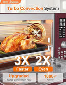 Nuwave Bravo Pro Smart Air Fryer Toaster Oven Combo, 12-in-1 Functions with Quicker & Even Crisp Technology, 1800W, 50-450°F, PFAS-Free, 21QT, Cinnamon by CozyNest Decor