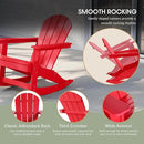 Westin Outdoors Laguna WO Outdoor Adirondack Folding Patio Chairs 8 PCS Set Retro Beach Aesthetic for Backyard, Lawn, Patio, Deck, Garden, Weather Resistant Polyethylene Plastic Lounger (Red) by GreenHaven Gardens