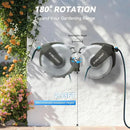 Retractable Garden Hose Reel 65 ft x 5/8 in, Heavy Duty Hose Reel Wall Mount with Any Length Lock, Auto Rewind System, 180° Swivel Bracket, 10-Pattern Garden Hose Nozzle, White & Grey by GreenHaven Gardens