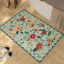 2x3 Washable Rug for Entryway, Floral Green Soft Small Area Rug, Non Slip Doormat Indoor Entrance Carpet, Flower Low Pile Front Door Throw Rug for Bedroom, Kitchen, Laundry, Bathroom, Sage Green by TinyTreasures Baby Boutique