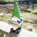 Garden Gnome Statue with Solar Lights, 13.5” Welcome Sign Gnome Outdoor Decor for Yard Lawn Patio, Funny Resin Gnome Sculptures, Gifts for Women Mom Grandma,Garden Decor Ornament by GreenHaven Gardens