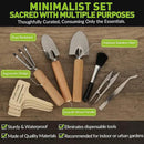 Indoor Garden Tools for Gardening - KiiZYS 12-Piece Small Garden Tools Set - Indoor Gardening Gifts for Women - Mini Hand Tools House Plant Tool by GreenHaven Gardens
