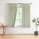 Vision Home Soft Green Pinch Pleated Full Blackout Curtains Linen Blended Room Darkening Curtain Panels 72 inch for Living Room Bedroom Thermal Insulated Pinch Pleat Drapes with Hooks 40" Wx72 Lx2 by CozyNest Decor