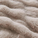 Lotus Karen Faux Fur Throw Blanket Linen - 800 GSM Bubble Rabbit Fluff Blanket for Couch Bed Sofa,Softest Fluffy Fuzzy Cozy Blanket,Thick Furry Plush Shaggy Warm Blankets for Women,108x90 Inches by CozyNest Decor