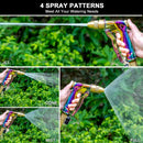 ESOW Heavy Duty Metal Garden Hose Nozzle, High Pressure Water Hose Nozzle with 4 Spray Patterns Rotating, Ideal for Outdoor Lawn & Garden Watering, Car & Pet Washing, Rainbow by GreenHaven Gardens