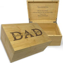 Dad Gifts from Son - Custom Engraved Wooden Box with Kids Names, Unique First Father's Day Gift Ideas, Customized Gifts for Dad for Christmas, Papa Grandpa Gift Fathers Day from Grandkids 11x8x4.75 in by TinyTreasures Baby Boutique