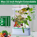 Large Hydroponics Growing System kit with Trellis,Smart Indoor Hydroponic Gardening System with LED Grow Light, Indoor Hydroponic Grow Kit for Tomato,Pepper,Cucumbers(7L,Pump) by GreenHaven Gardens