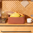 Small Storage Baskets for Organizing | Closet Organizer Bins | Shelf Toy Basket | Woven Rope Baskets | Cube Decorative Box | Shallow Basket | 11.5x7.5x4.7” | 4 Packs Oxide Red by CozyNest Decor