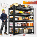 REIBII Garage Shelving, 3000 LBS Garage Shelves, Adjustable Metal Storage Shelves, 5 Tier Heavy Duty Shelving Units for Garage, Basement, Warehouse, Kitchen, Pantry, 72" H x 36" W x 16" D by GreenHaven Gardens