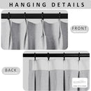 Macochico Pinch Pleated Blackout Linen Curtains 96 Inches Long 100% Light Blocking Burlap Curtains for Bedroom Living Room Thermal Window Panels with Tieback 72”Wx96”L Silver Grey 1 Panel by CozyNest Decor