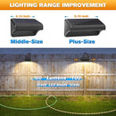Aulanto Solar Fence Lights 4 Pack-Plus,100 Lumen Big Outdoor Solar Light IP65 Waterproof, Warm White and 10 RGB Modes,Fence Lights Otdoor Solar Lighting for Backyard,Garden,Fence,Wall,Deck,Stairs.