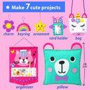 KRAFUN My First Sewing Kit for Beginner Kids Arts & Crafts, 7 Easy DIY Projects of Stuffed Animal Dolls and Plush Pillow Craft, Instructions & Felt, Gift for Girls, Boys, Learn to Sew, Embroidery by TinyTreasures Baby Boutique