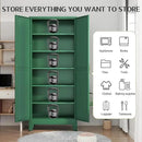 75.2" Tall Kitchen Food Pantry, Pantry Cabinet with 2 Door and 5 Adjustable Shelves, Green Laundry Room Cabinets, Freestanding Pantry for Kitchen, Study Room, Dining Room and Entryway by CozyNest Decor