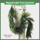 6FT Artificial Norfolk Pine Garland 2 Pack – Dense Green Christmas Garland, Real Touch Holiday Greenery for Front Door, Fireplace Mantel, Staircase, Indoor Outdoor Home Decoration by CozyNest Decor