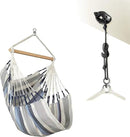 LA SIESTA® - Medium Basic Domingo Hammock Swing Chair & CasaMount - Weather & Tear Resistant Hanging Chair - Outdoor Indoor Hammock Chair w/Suspension Kit for Walls Ceilings Square Beams - Sea Salt by GreenHaven Gardens