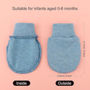 BQUBO 6 Pairs Newborn Baby Boys Girls Mittens 0-6 Months Unisex-Baby Infant Mittens Elastic No Scratch Wrist Gloves by TinyTreasures Baby Boutique