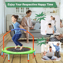 CLORIS 38in/48in Folding Trampoline - Max Load 220lbs / 450lbs Mini Trampoline Rebounder Trampoline for Adults with Adjustable Foam Handle, with safty Padded Cover Best Gift for Kids/Adult by TinyTreasures Baby Boutique