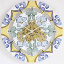The Gears Clock Wall Clock Italy Collection with Moving Gears (Minori, 24 inch Round) by CozyNest Decor